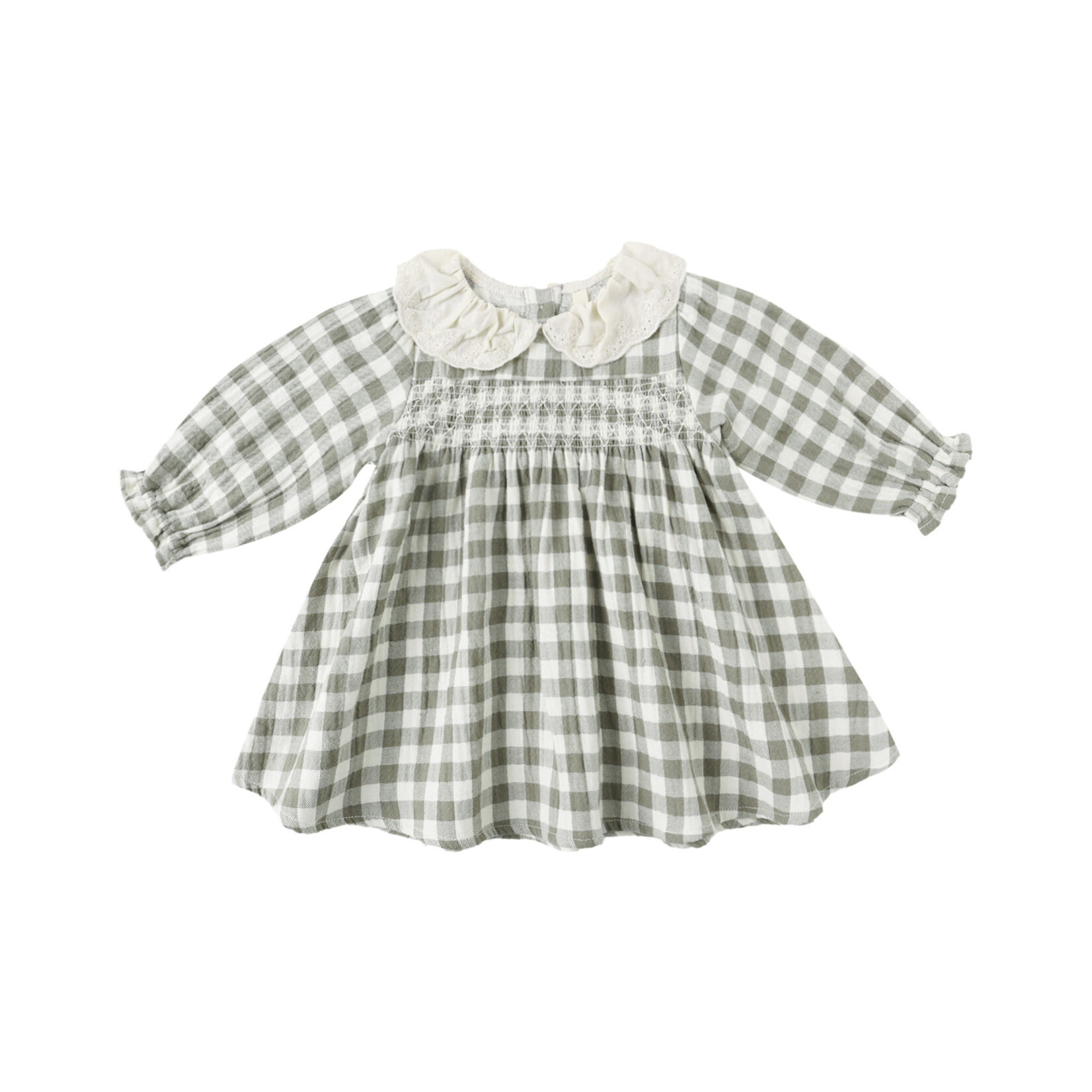 Quincy Mae Callie Dress Baby | Forest Check