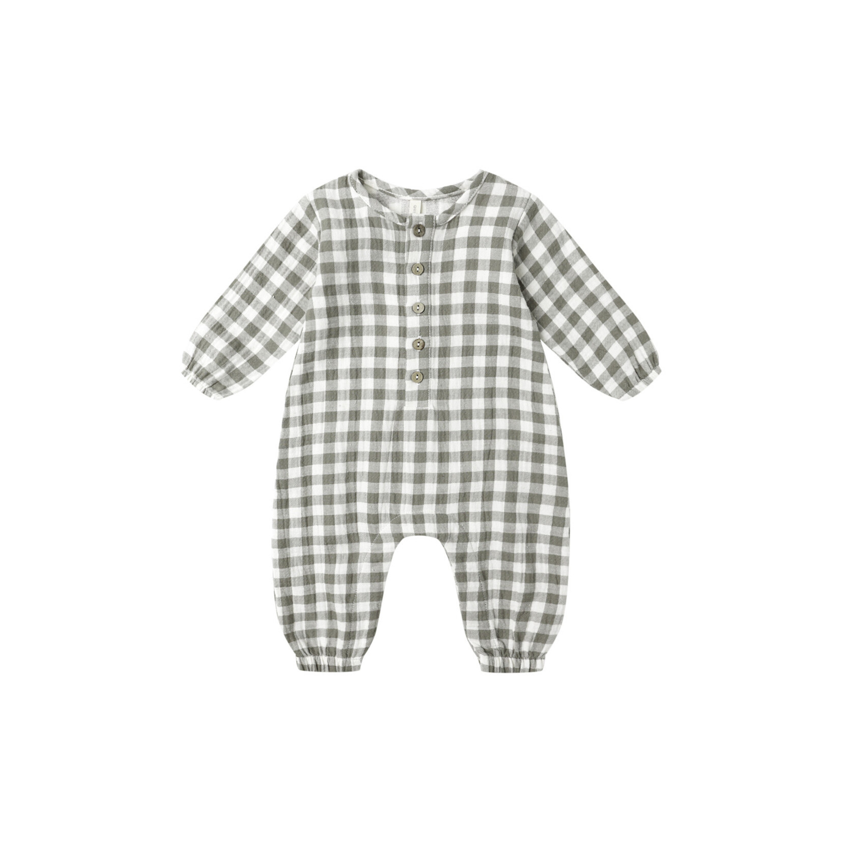 Quincy Mae Woven Jumpsuit | Forest Check