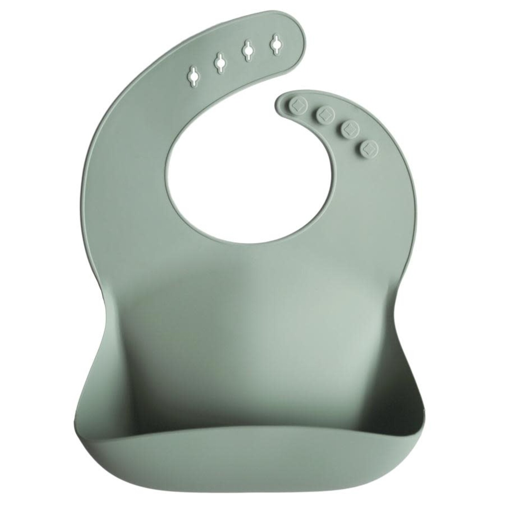 Mushie & Co Silicone Baby Bib, Cambridge Blue