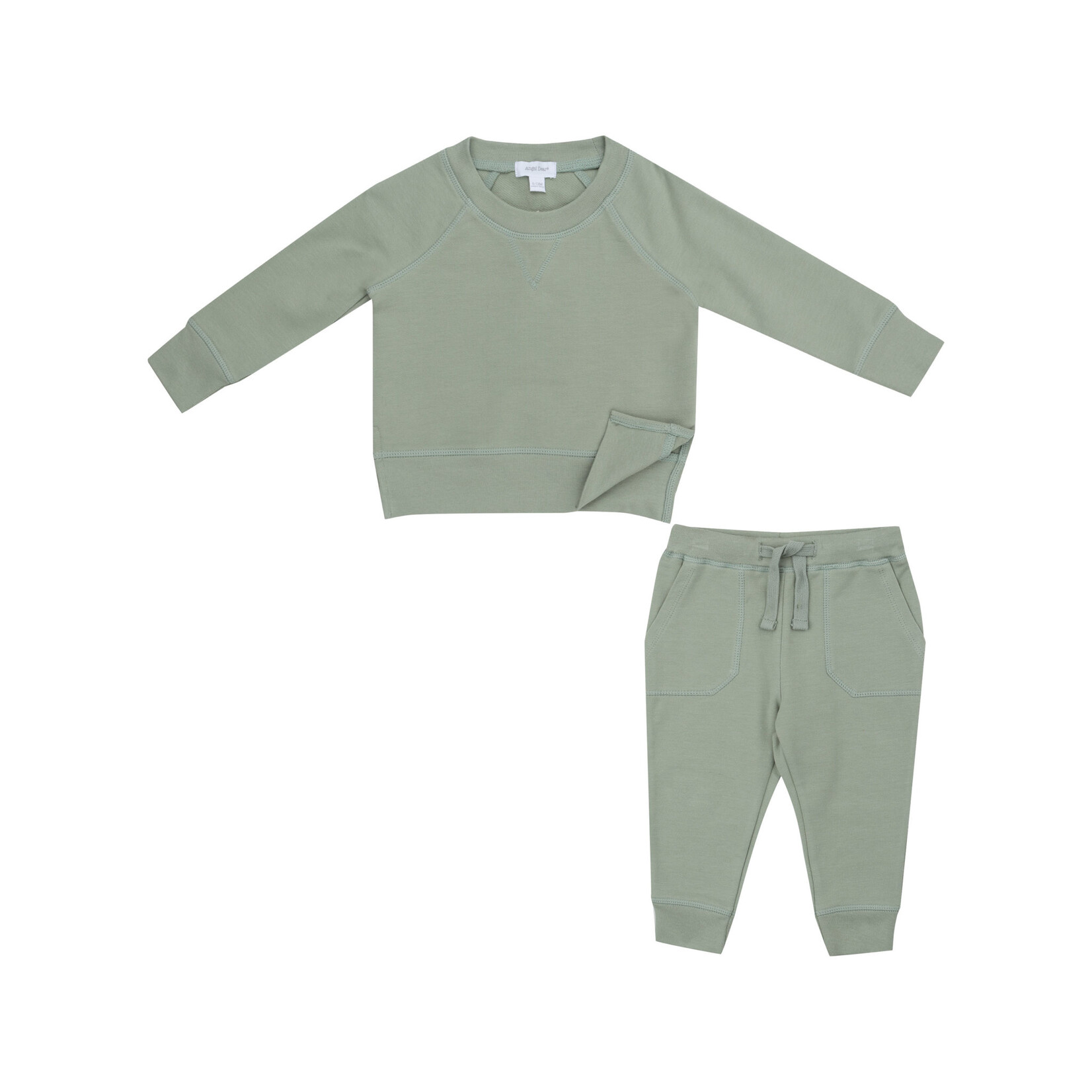 Angel Dear Raglan Sweatshirt And Jogger Set Baby | Desert Sage