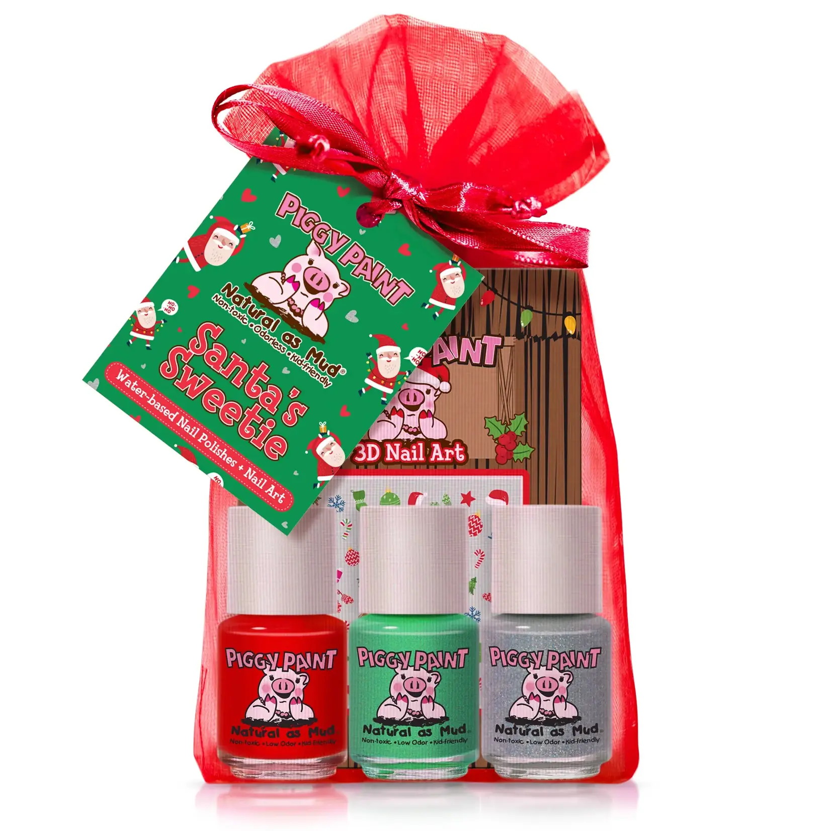 Piggy Paint Set, Santa's Sweetie (stickers + 3)
