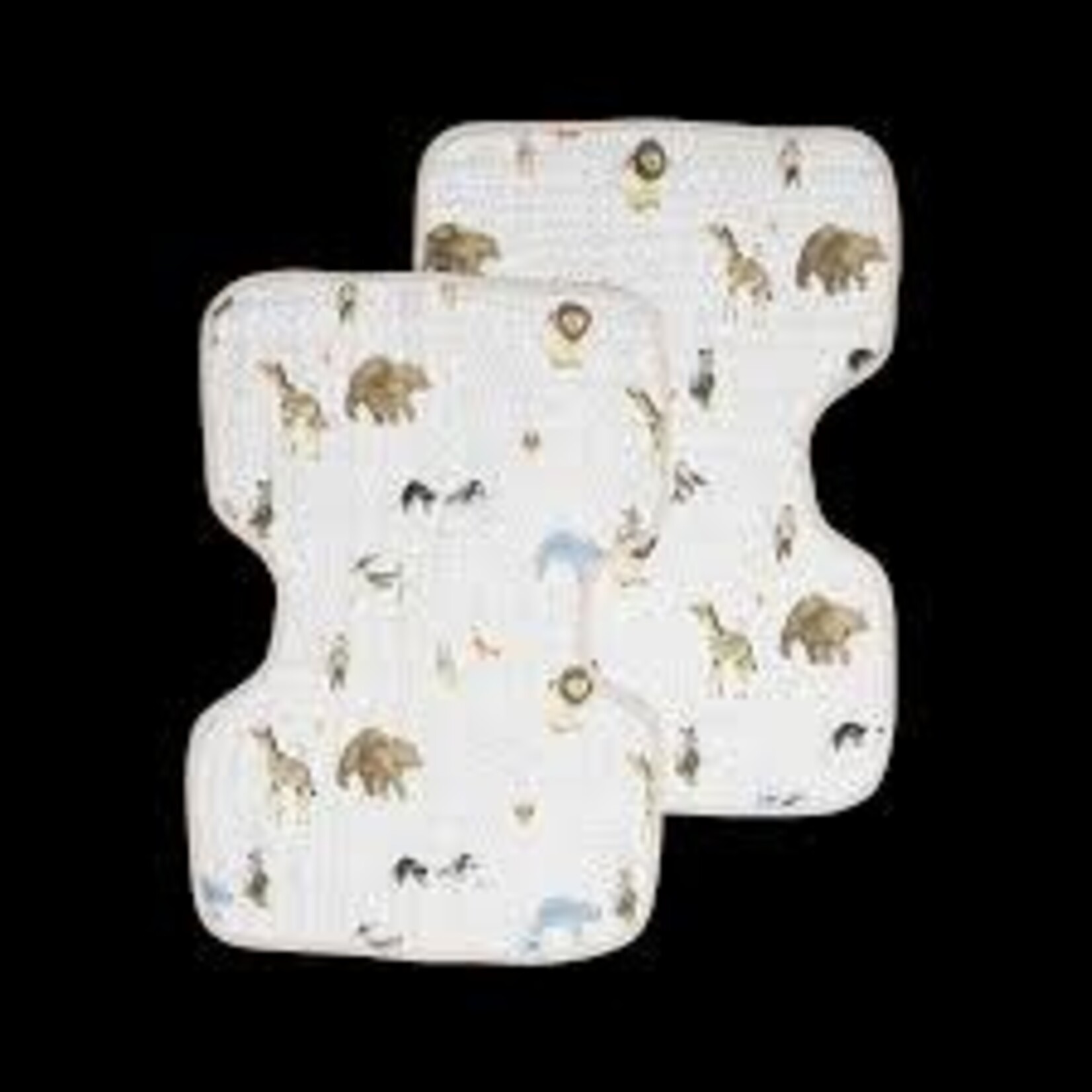 Kicks and Giggles Cotton Muslin Burp Cloth 2PK- Party Animals