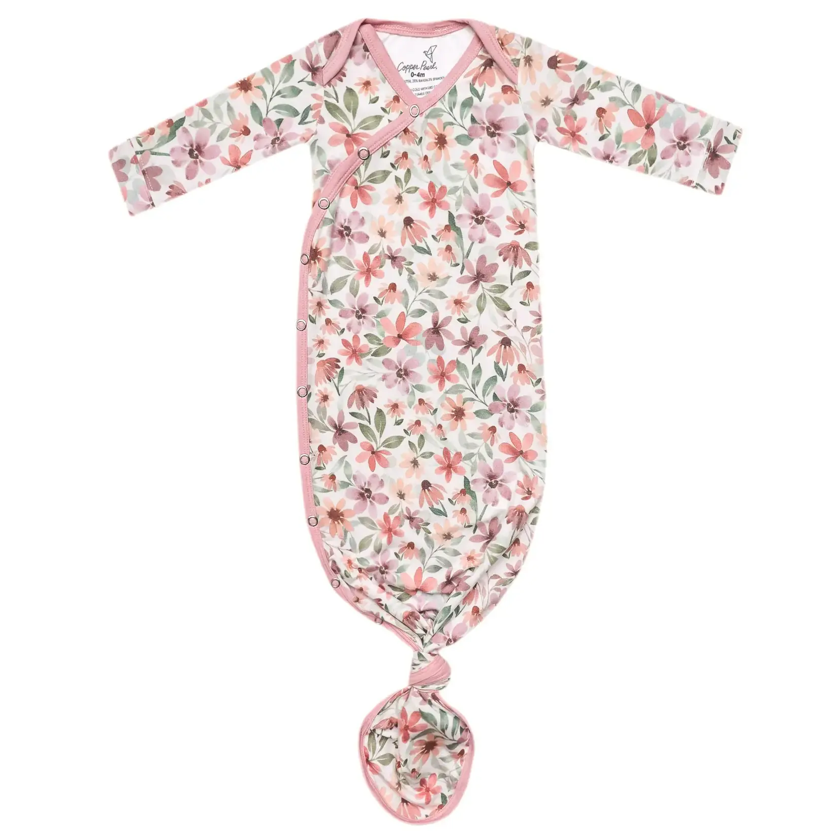 Copper Pearl Newborn Knotted Gown - Natalie