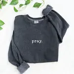 Oat Collective Sweatshirt | Pray | Mineral Vintage Black
