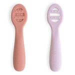 Mushie & Co First Feeding Baby Spoons | Rose/Soft Lilac