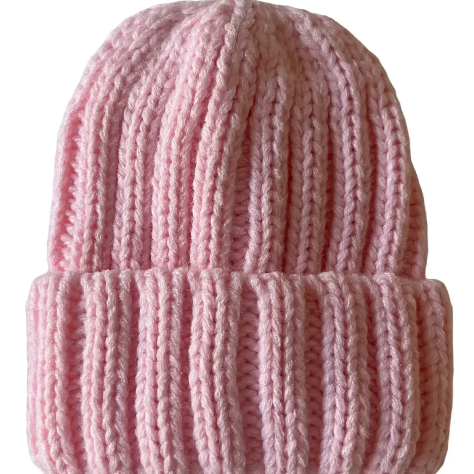 Baby's First Hat BFH| Chunky Knit Beanie Pink Sugar