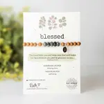 Kicks and Giggles Kambaba Jasper | "Blessed" Gemstone Bracelet