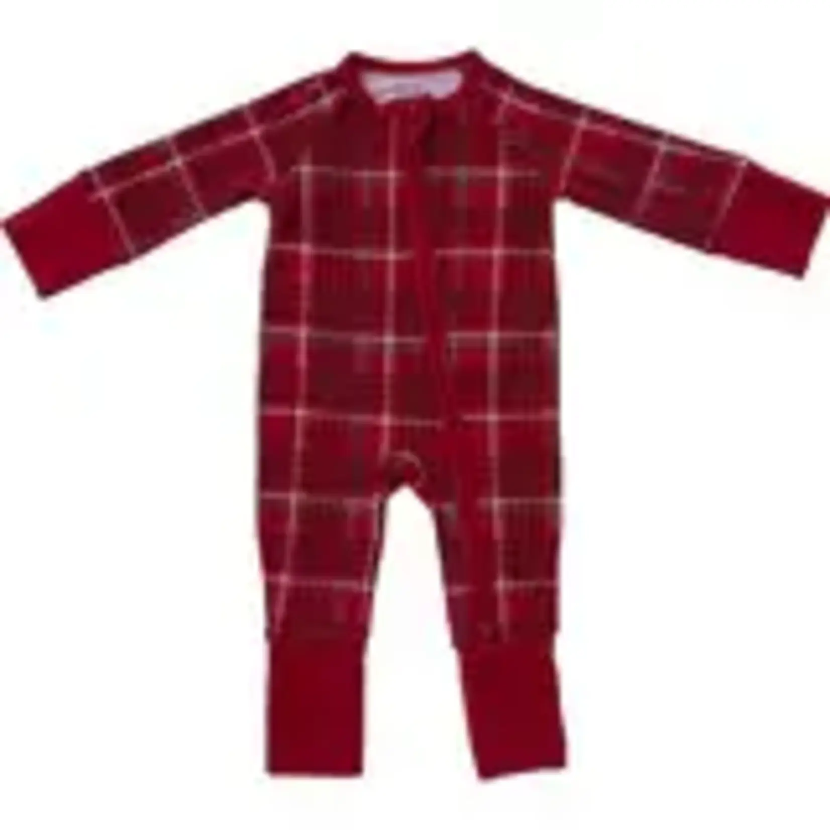 Mebie Baby Holiday Romper | Red Plaid
