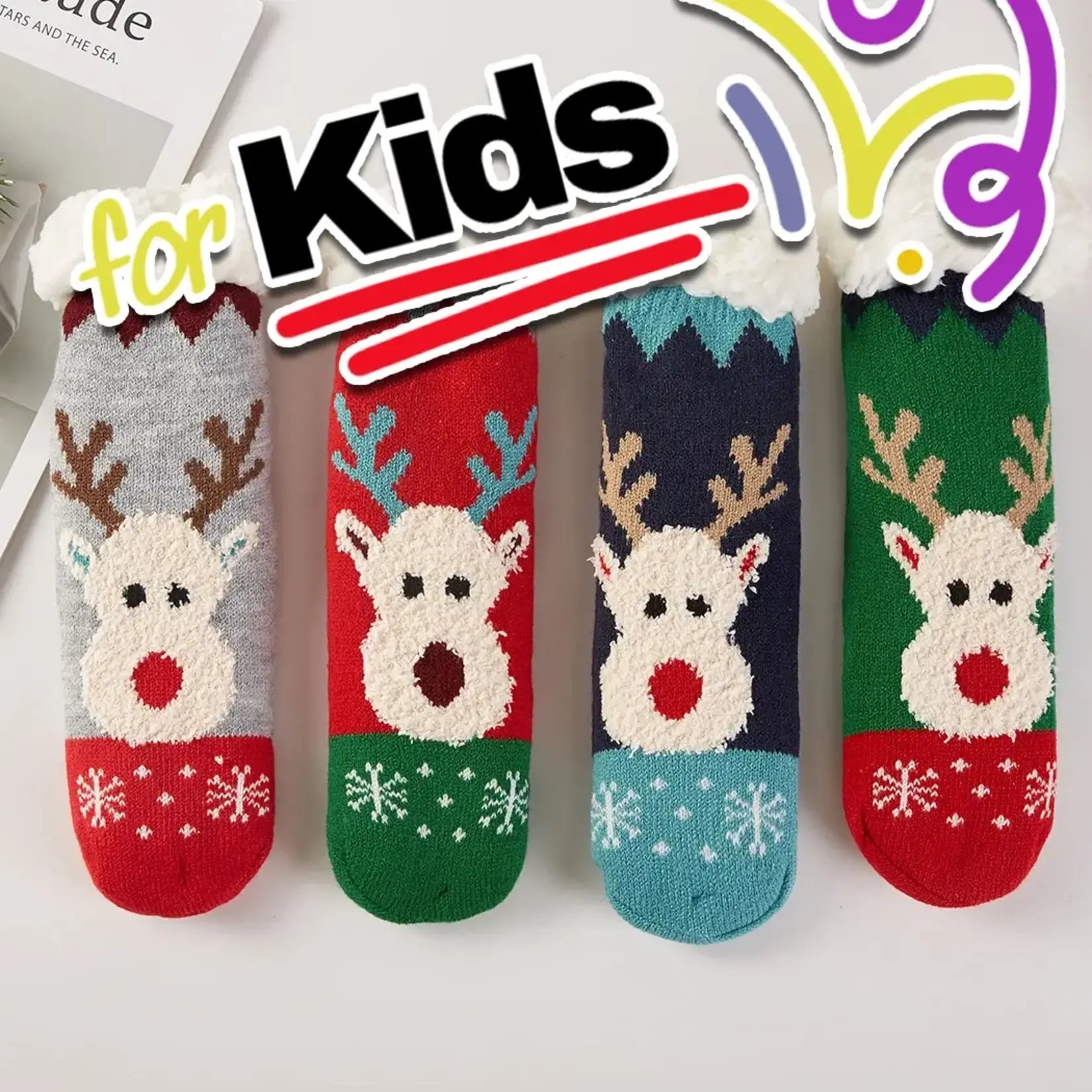 Brands We Love Kid Christmas Socks | Reindeer Assorted