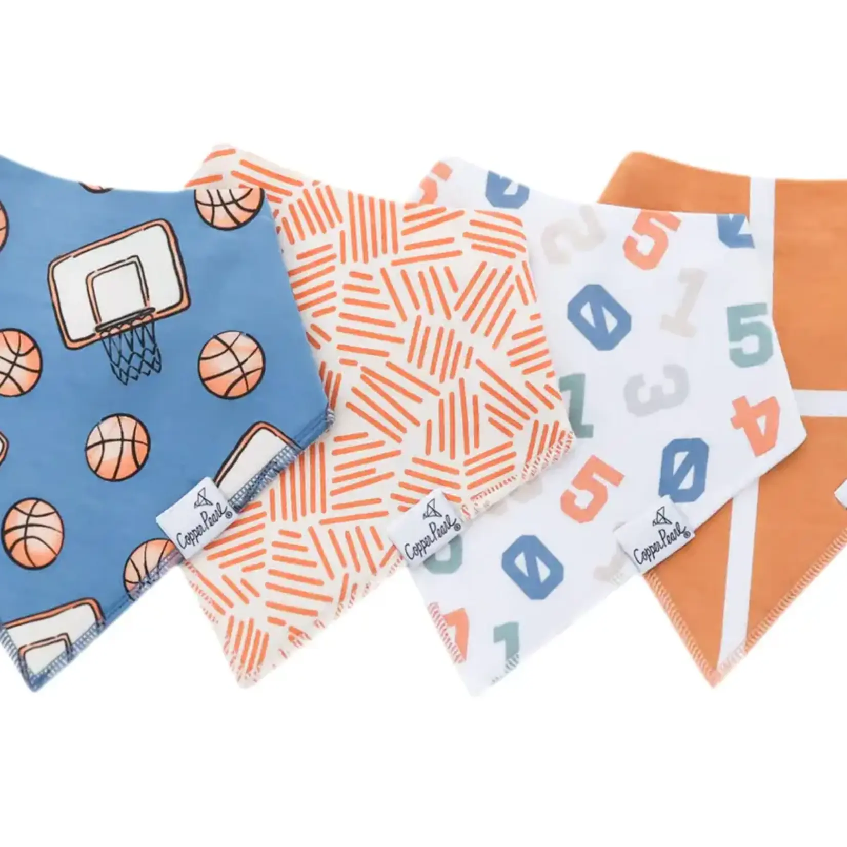 Copper Pearl Baby Bandana Bibs - Dunk Set - 4 pack