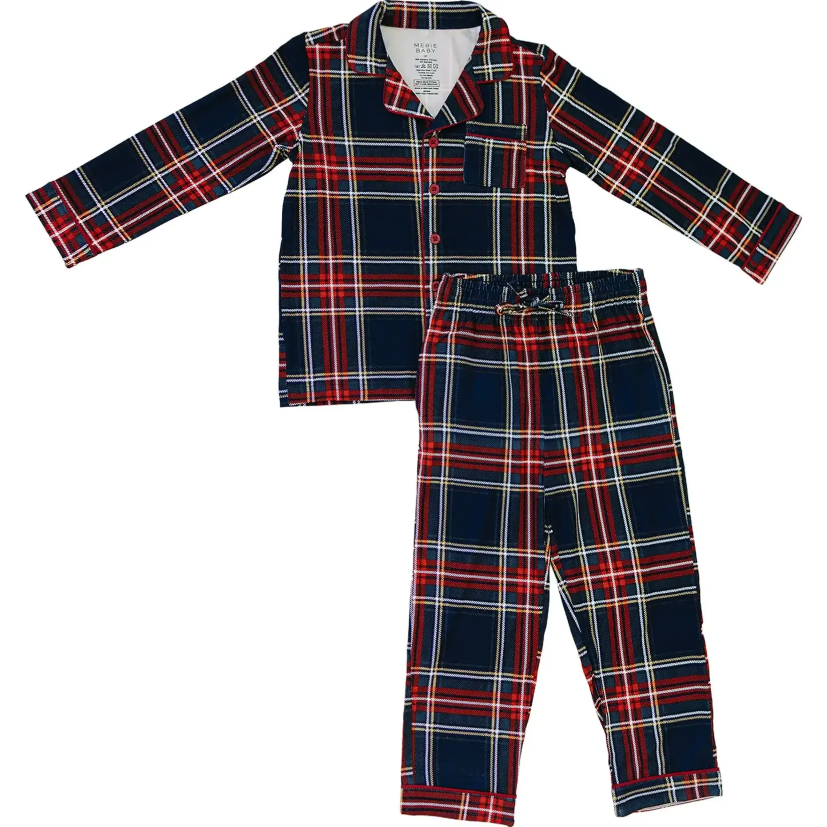 Mebie Baby Holiday Collared Set | Christmas Plaid