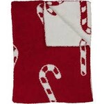 Mebie Baby Plush Blanket - Candy Cane Lovey 15x20