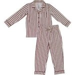 Mebie Baby Holiday Collared Set | Red Stripes