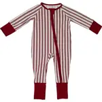 Mebie Baby Holiday Romper | Red Stripe