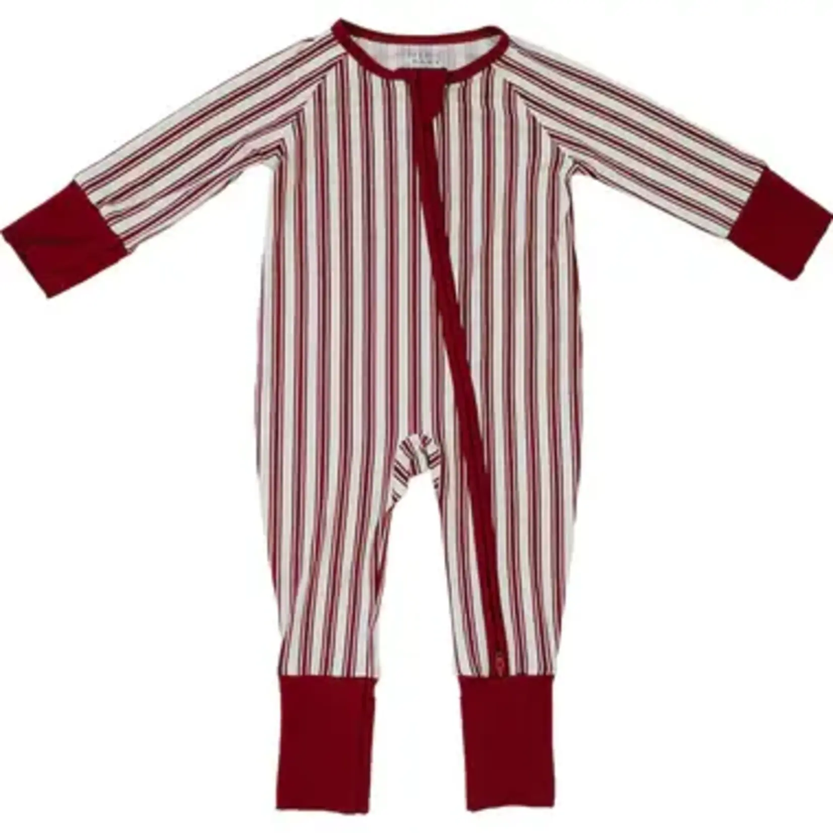Mebie Baby Holiday Romper | Red Stripe