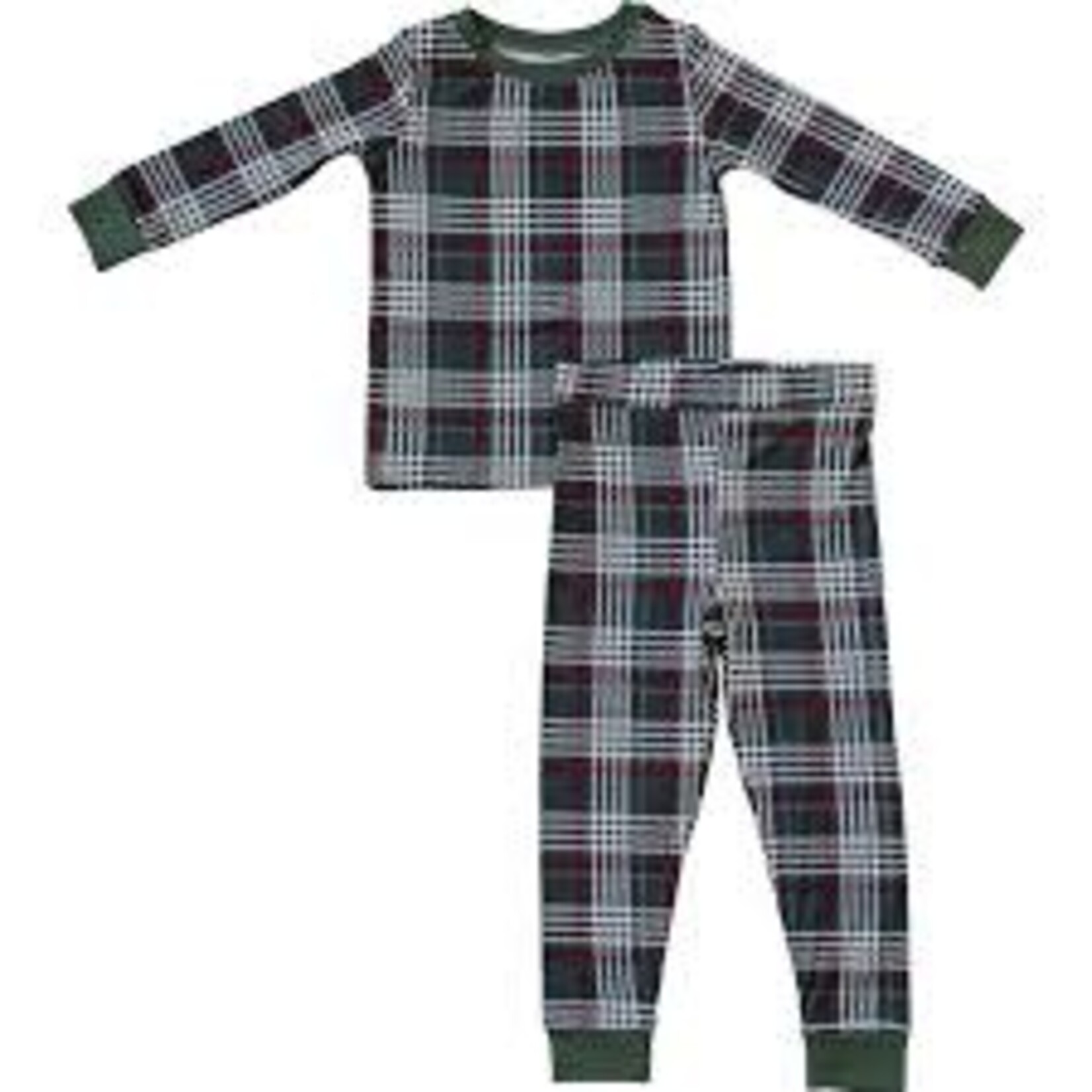 Mebie Baby Holiday Cozy Set | Green Plaid