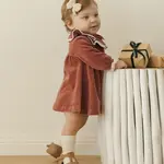 Quincy Mae Velour Dress | Cranberry