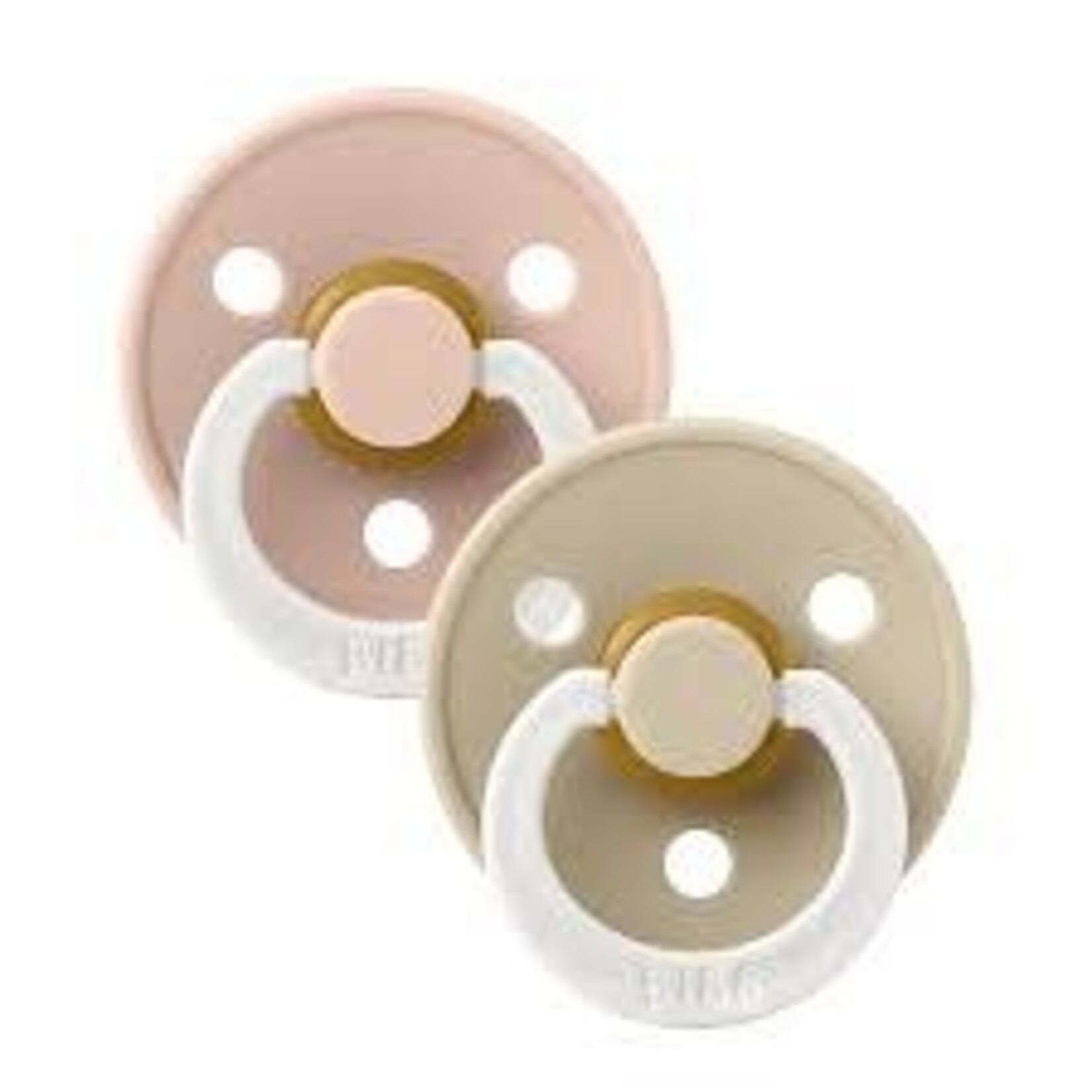 BIBS USA Size 2 GLOW Pacifier 2 PK Blush / Vanilla