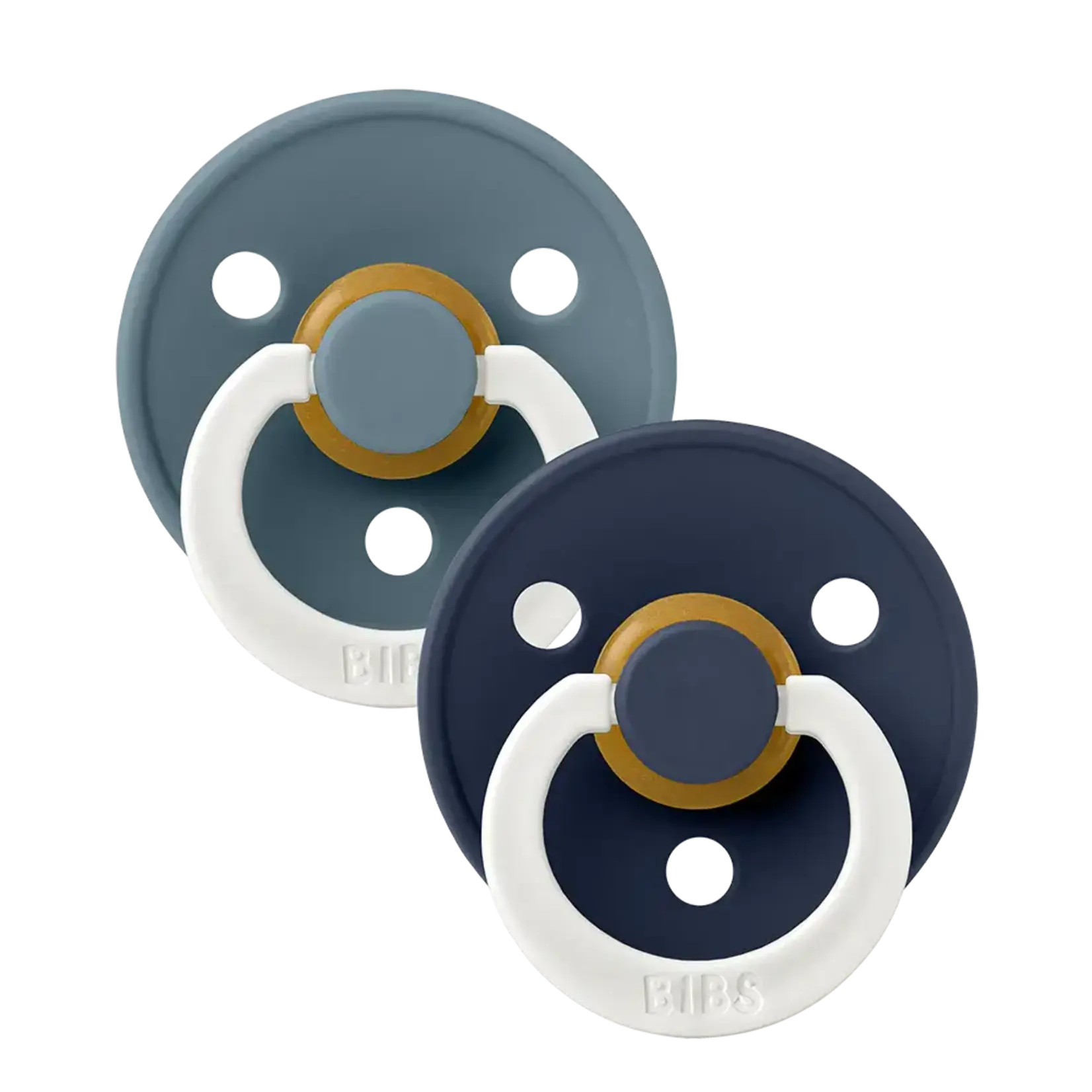 BIBS USA Size 1 GLOW Pacifier 2 PK Deep Space/Petrol