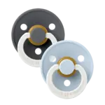 BIBS USA Pacifier 2 PK Iron / Baby Blue Size 1