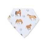 Angel Dear Bib | Horses Blue