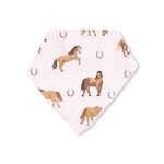 Angel Dear Bib | Horses Pink