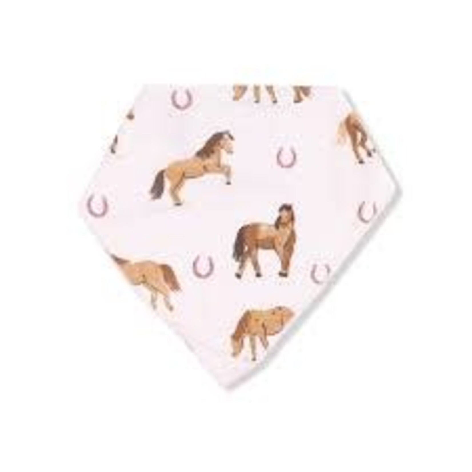 Angel Dear Bib | Horses Pink