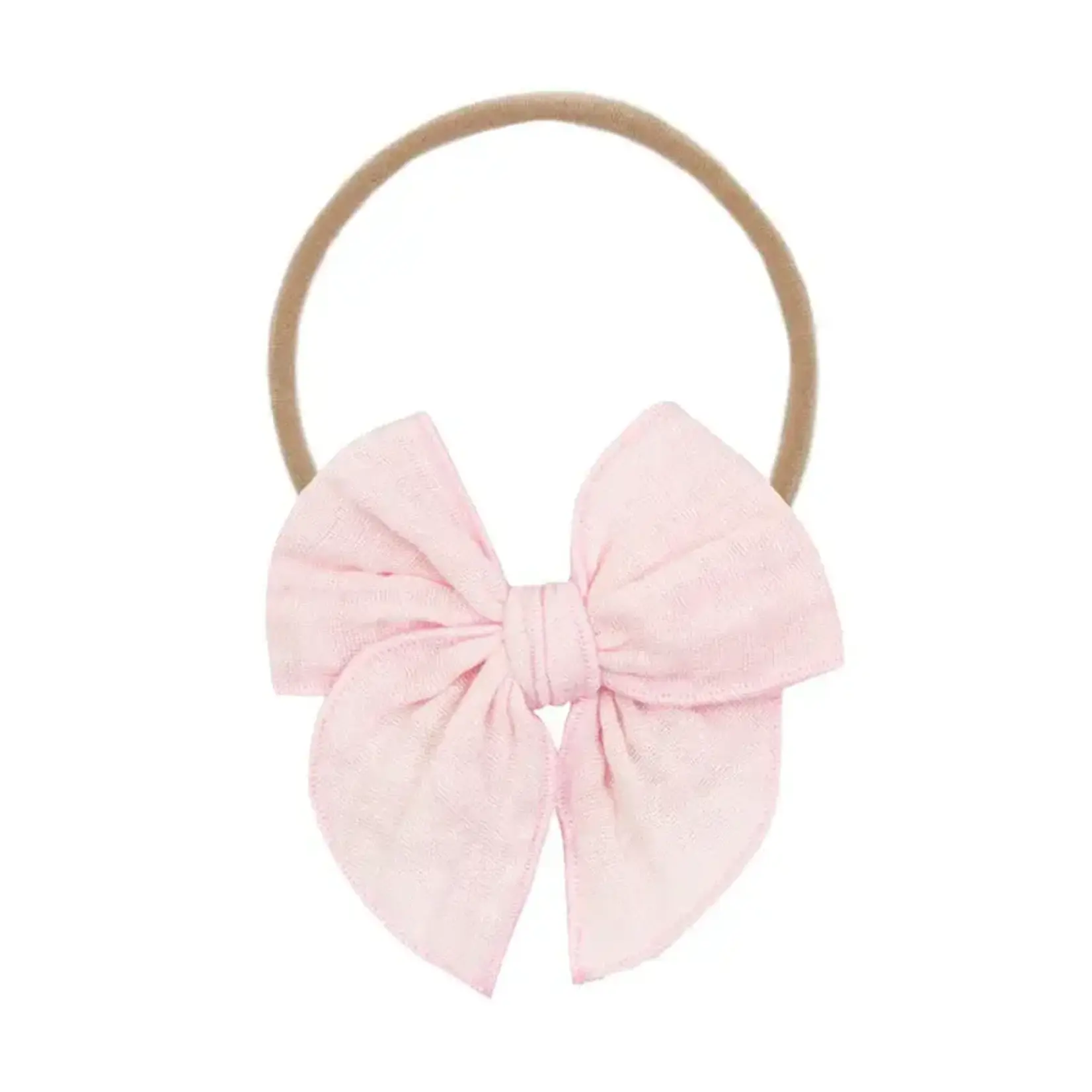Lou Lou and Company Cloud Muslin Bow Headband - Blush