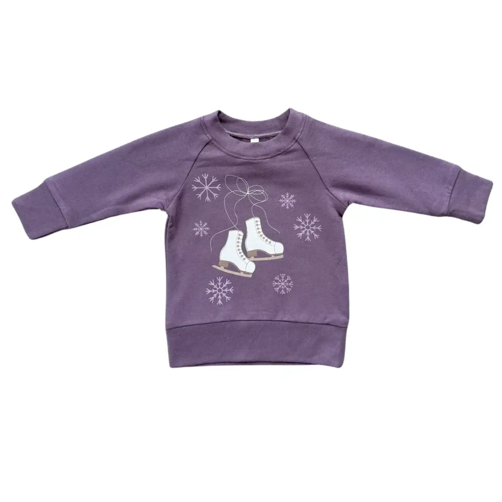 babysprouts clothing company Raglan Sweatshirt | Plum Ice Skates