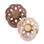 BIBS USA Pacifier 2 PK Boheme  Woodchuck/Blush Size 1