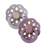 BIBS USA Pacifier 2 PK Boheme  Fossil Grey/Mauve Size 1