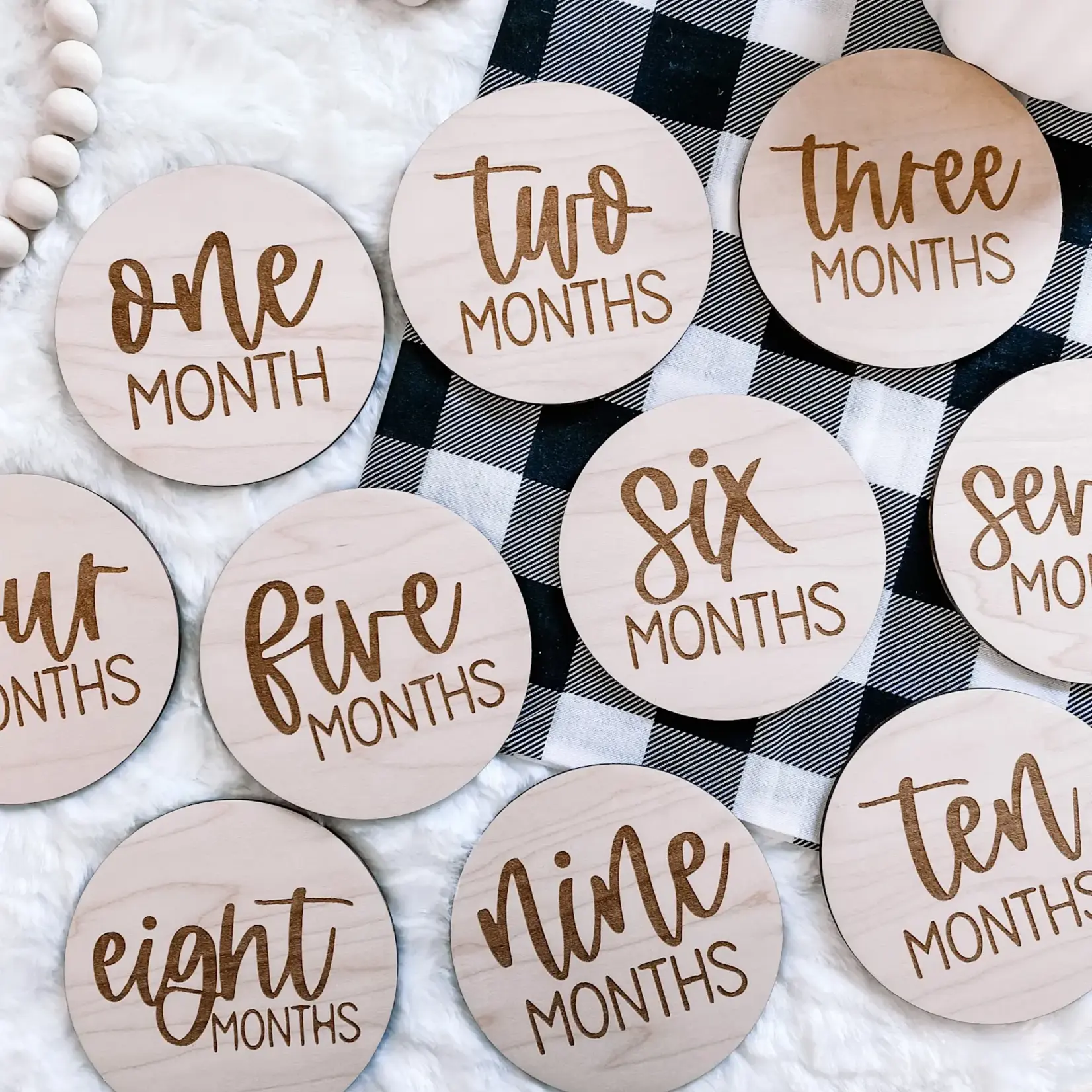 Brands We Love Wooden Monthly Milestone Disc Set