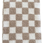 SpearmintLOVE Phufy Bliss Checkerboard Blanket - Cocoa