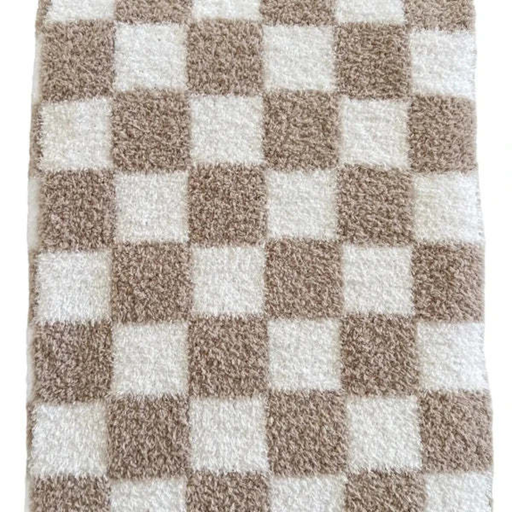 SpearmintLOVE Phufy Bliss Checkerboard Blanket - Cocoa