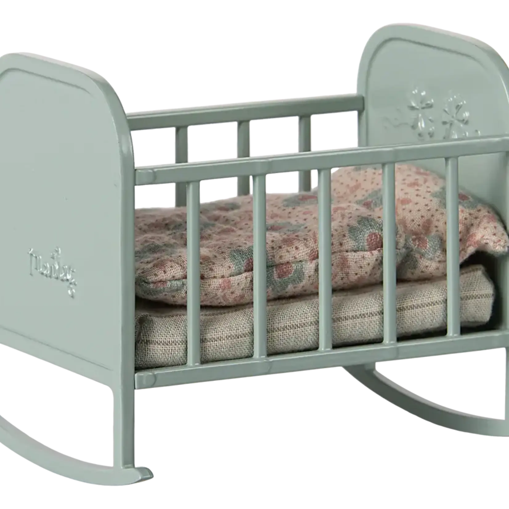 Maileg Cradle, My - Blue Mint