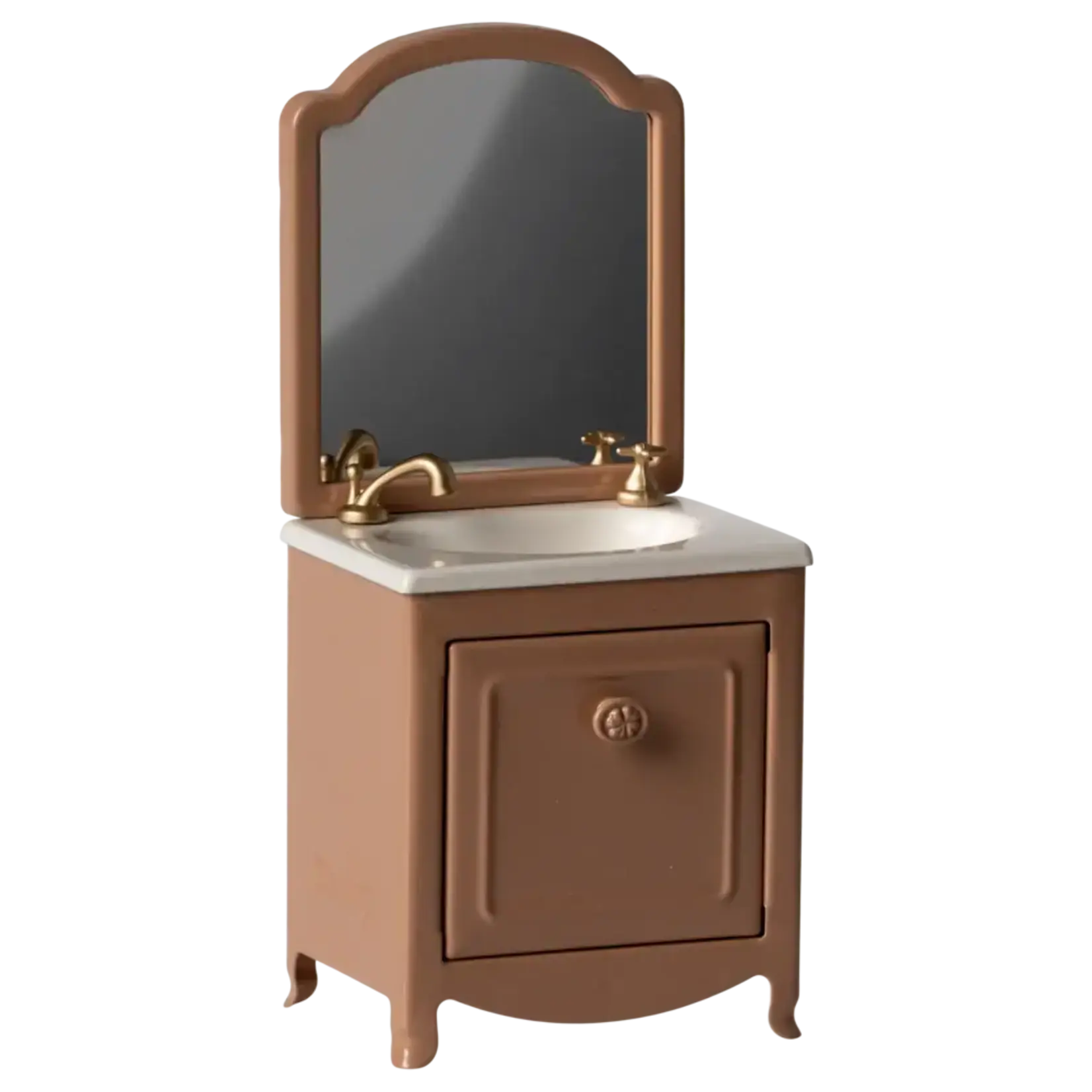 Maileg Sink Dresser w. Mirror, Mouse - Dark Powder
