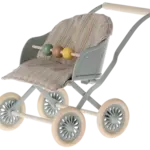 Maileg Stroller, Baby Mouse | Blue