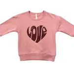 babysprouts clothing company Sweatshirt | Love | Rose Brown
