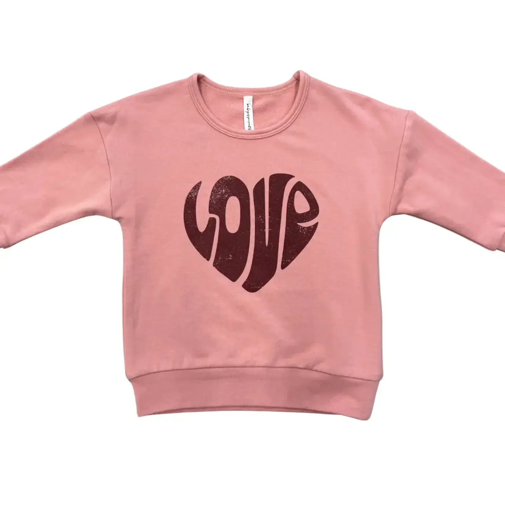 babysprouts clothing company Sweatshirt | Love | Rose Brown