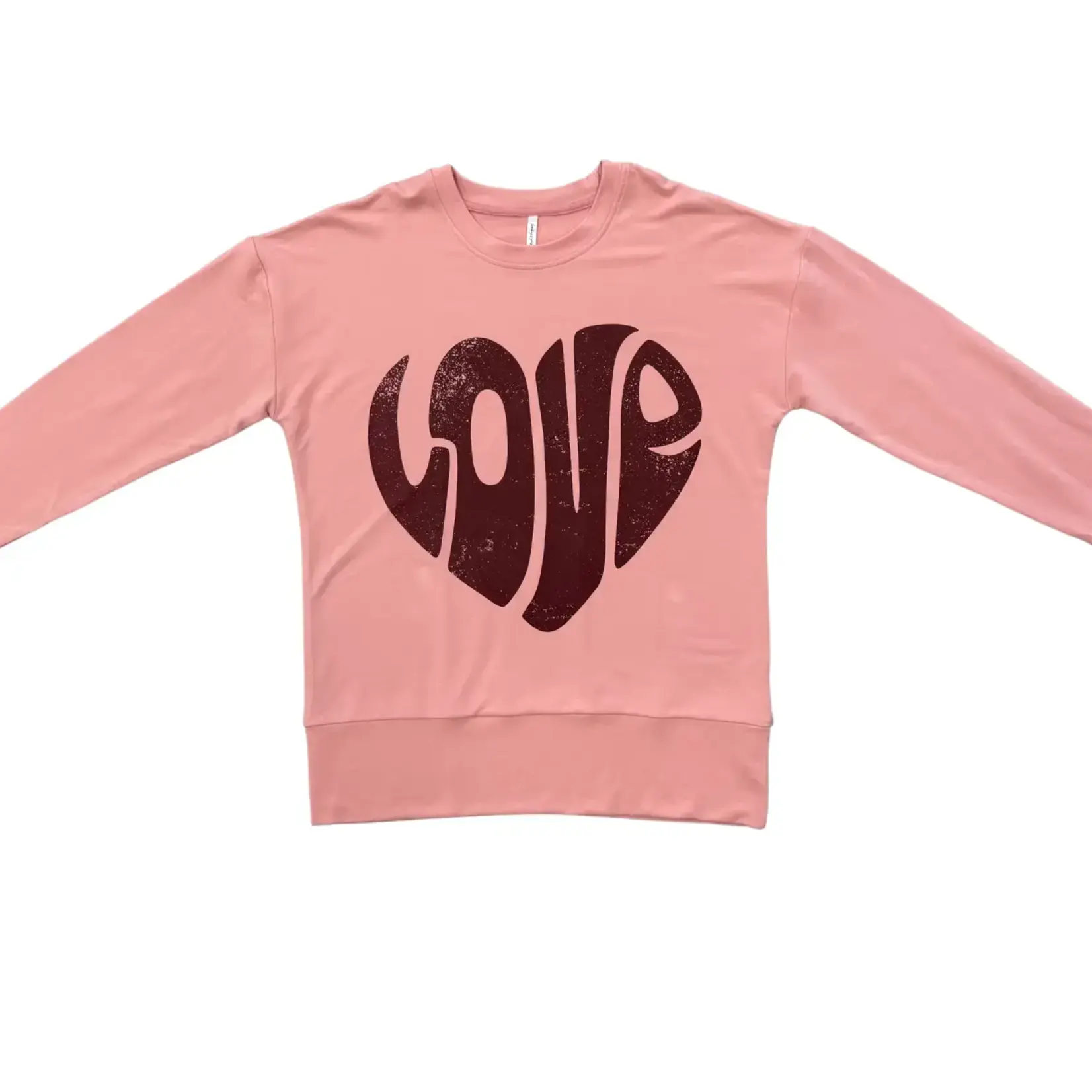 babysprouts clothing company Sweatshirt | Women's Love | Rose Brown