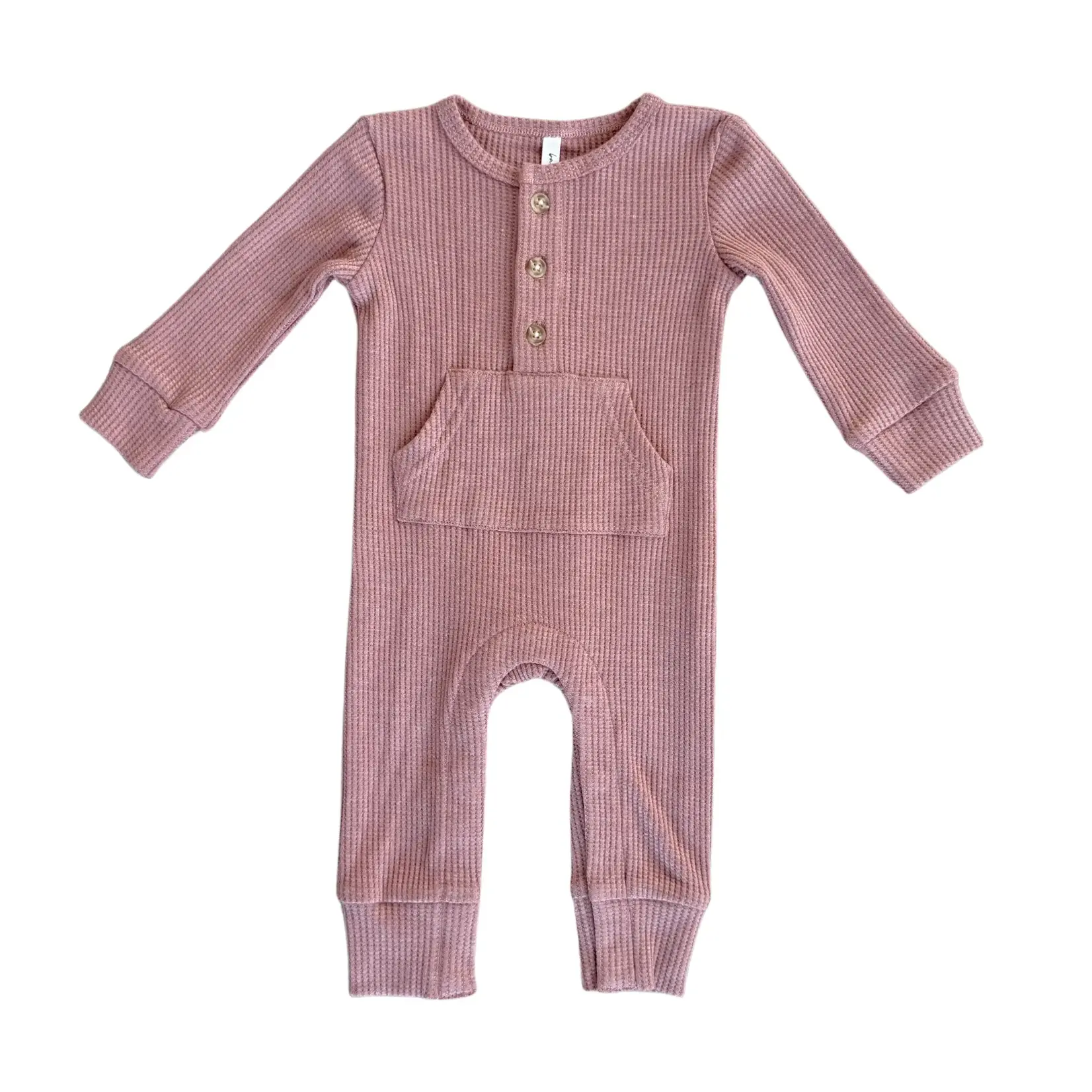 babysprouts clothing company Baby Waffle Romper | Burlwood