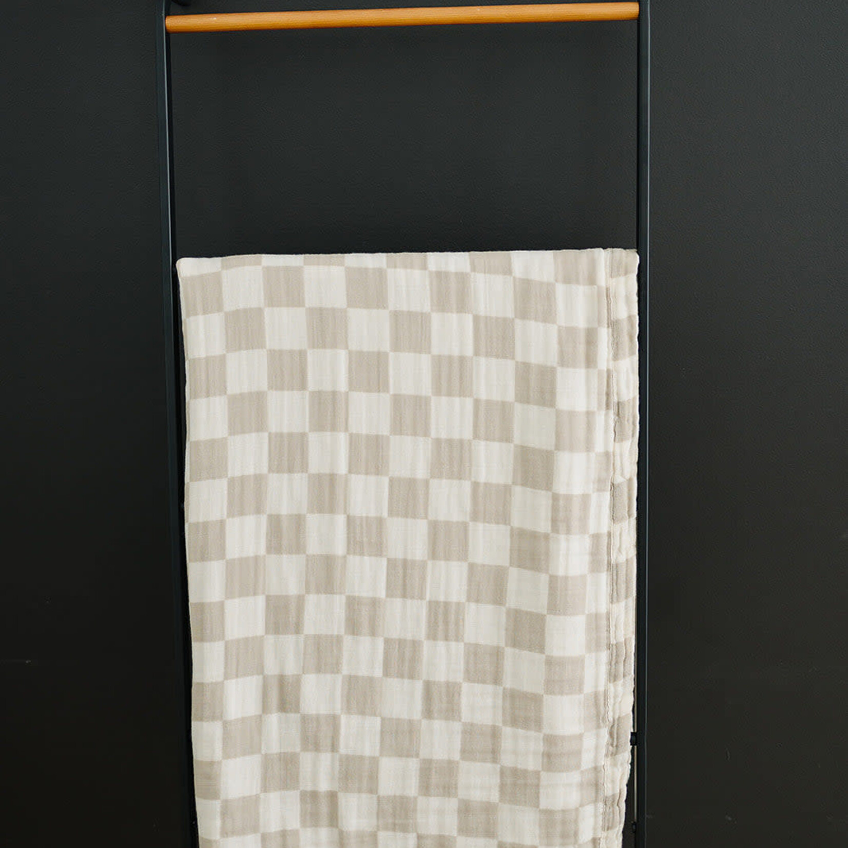 Mebie Baby Muslin Quilt - Taupe Checkered