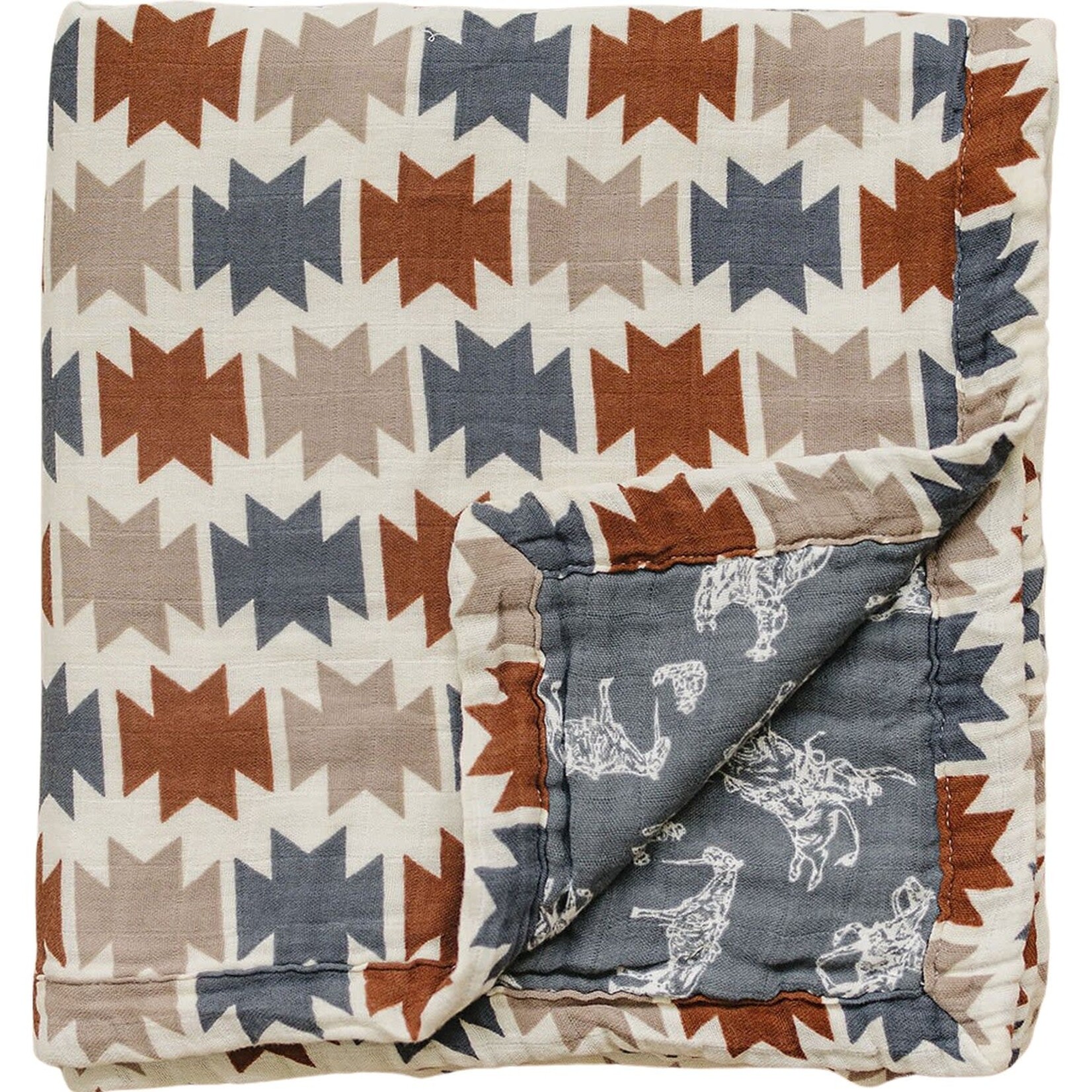 Mebie Baby Muslin Quilt - Western Aztec + Wild West