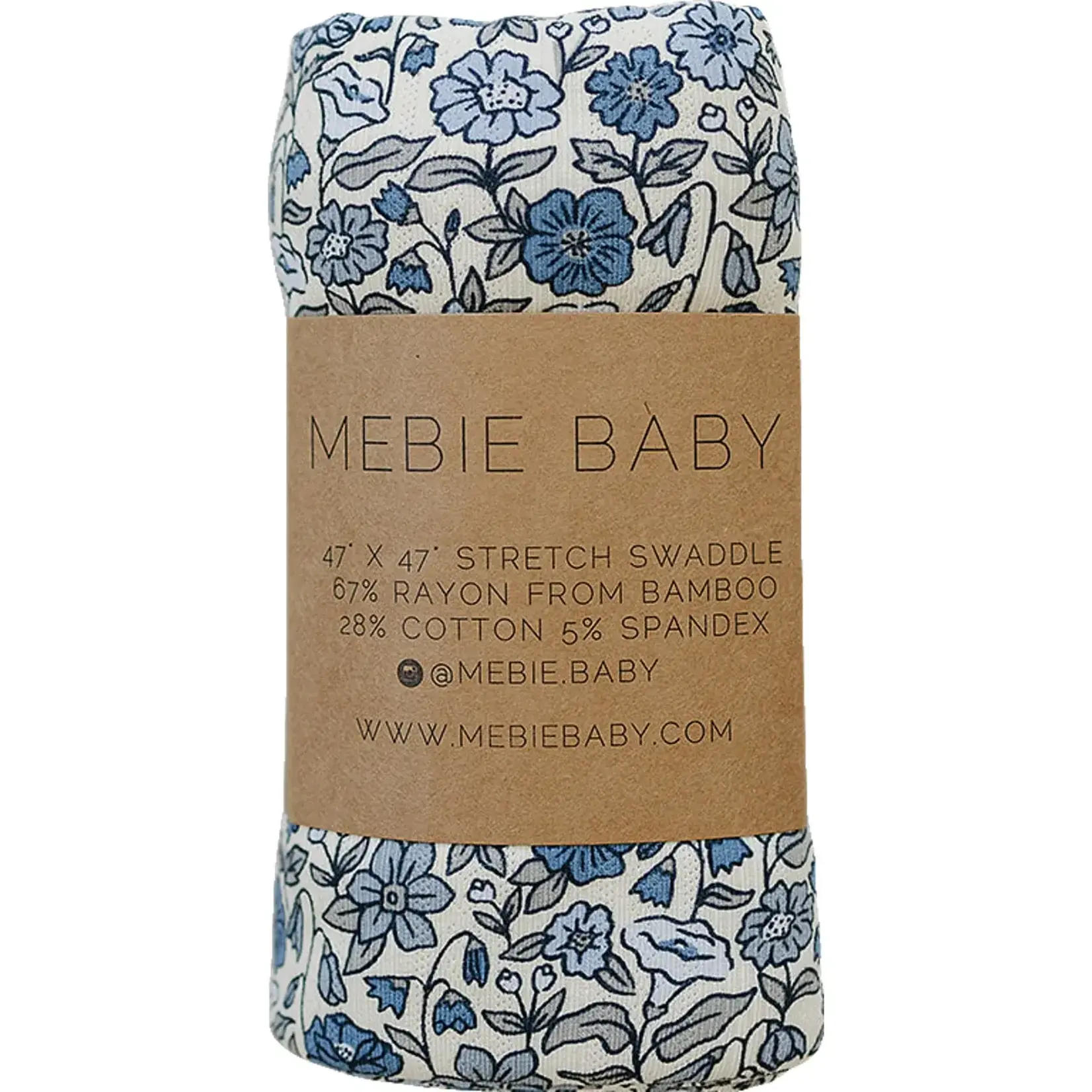 Mebie Baby Bamboo Stretch Swaddle - Bluebell