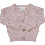 Mebie Baby Cardigan Girls Sweater - Pink Pointelle
