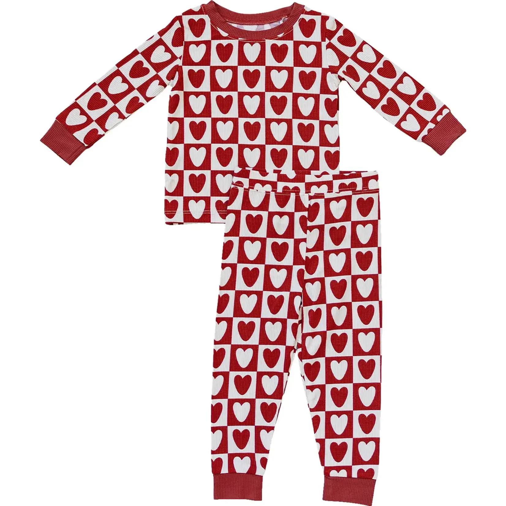 Mebie Baby Cozy Set | Checkered Hearts