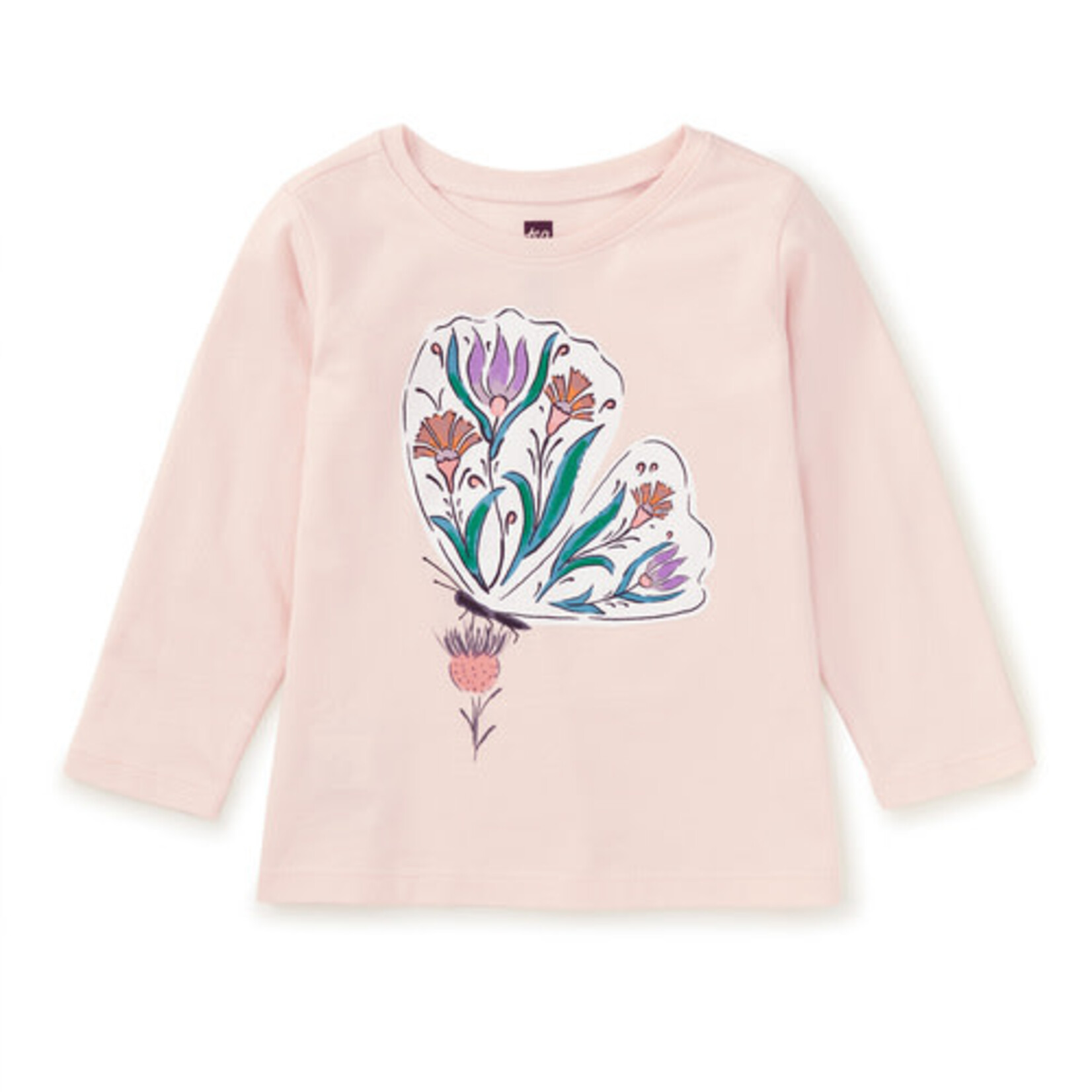 Tea Collection Butterfly Graphic Tee + Indigo Flare Size 5T