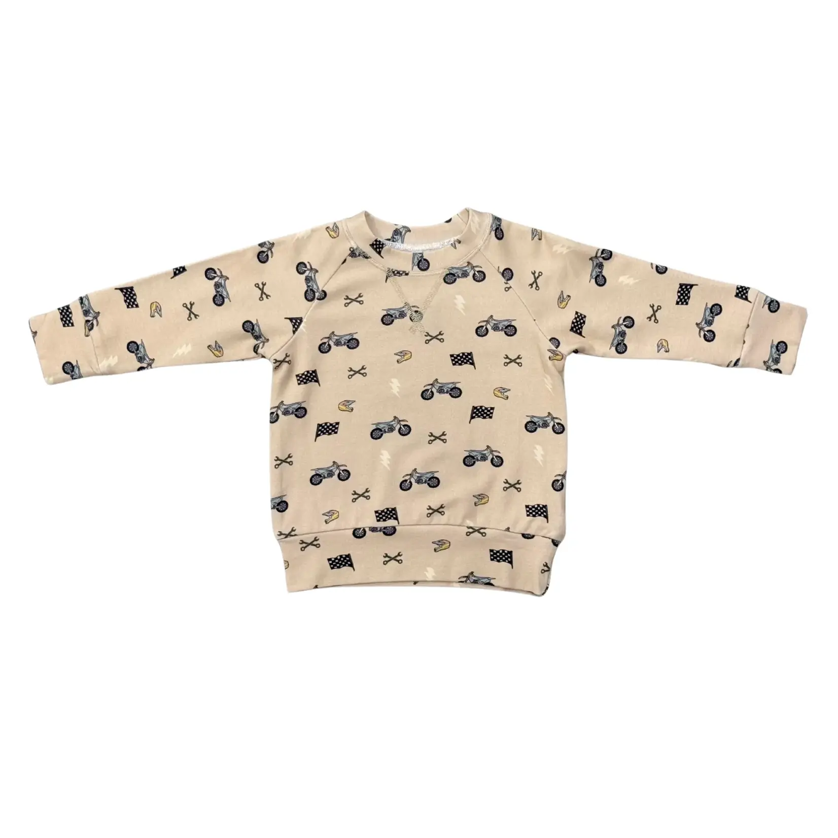 babysprouts clothing company Boys Raglan Sweatshirt Baby | Dirt Bike