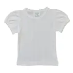 Mebie Baby White Pointelle Kids Tee