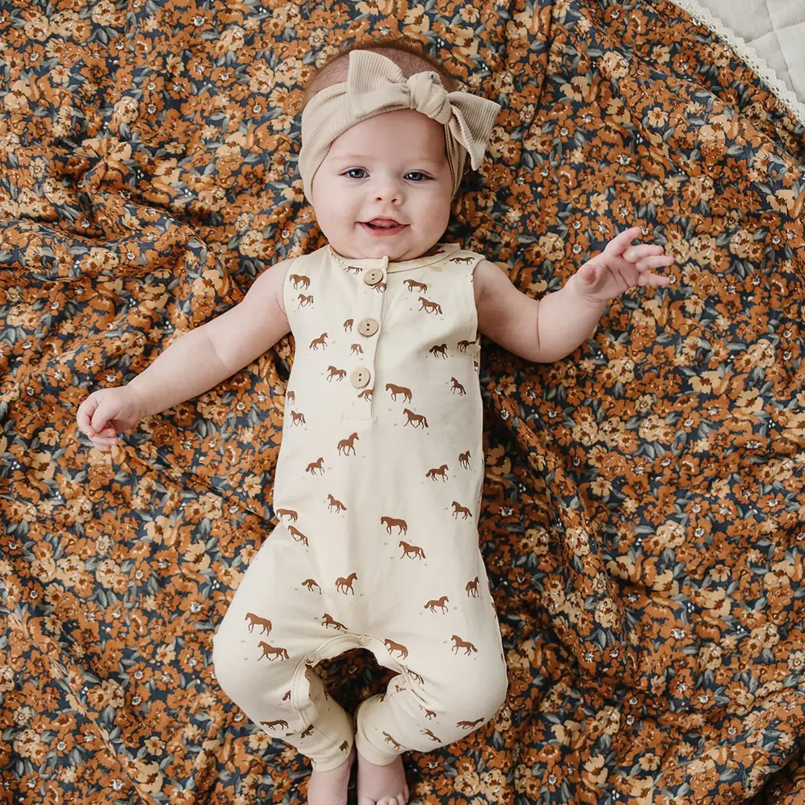 Mebie Baby Horse Tank Romper